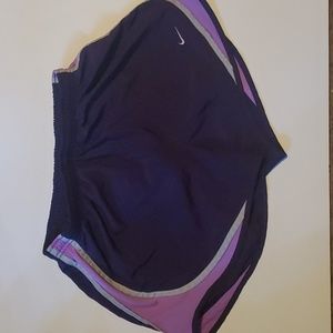 Nike dri fit women's purple running shorts, size M